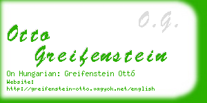 otto greifenstein business card